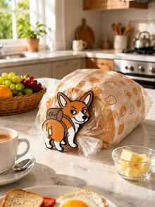 2pcs/1pc Corgi Butt Shaped Bread Clip And Snack Clip Flat Corgi Shaped Plastic Bag Holder, Featuring A Corgi Butt Design, Lightweight Kitchen Storage Accessory, Suitable For Bread, Snacks, Pantry Decoration - Pet Lover Gift, Corgi Themed Home Decor - View 7