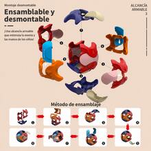Alcancía DIY 3D para Niños, Pelota de Bloques de Construcción de Colores, Juguete Educativo para Armar y Ahorrar - Multicolor - Ver 4