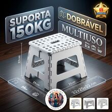 Banqueta Multiuso Retrátil Branca - 150kg - Branco - Visão 6