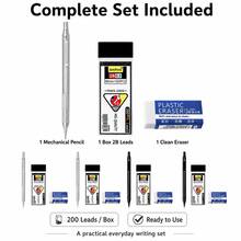 Mechanical Pencil Set, 0.5mm/0.7mm Metal Drafting Pencil , Knurled Grip Mechanical Pencil For Students, School, Office, Writing, Drawing And Sketching - Multiple Styles - View 10