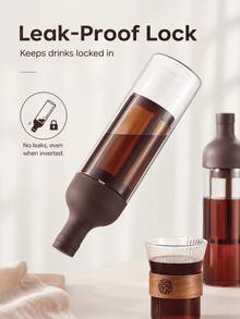 1000ml Large Capacity Cold Brew Coffee Pot, High Borosilicate Glass Extraction Pot, Multi-Functional Cold Brew Pot For Home Use, Suitable For Coffee And Fruit Tea - 0.5L-1L - View 5