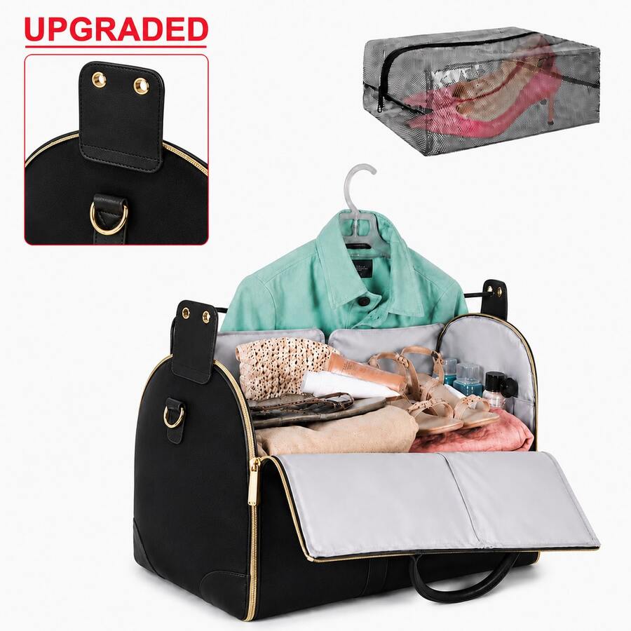 2/3PCS Business Travel 2-In-1 Garment Luggage, Rolling Suitcase With Detachable Carry-On Hand Bag