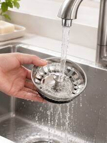 1/2/4pcs Silver Sink Drain Strainer, Alloy Metal Filter Basket, Kitchen Food Waste Collection Anti-Clogging Protector, Reusable Sink Drain Cover, Suitable For Sink, Bathroom, Home Cleaning Storage, Housewarming Gift, Kitchen Sink Accessories, Bathroom Storage - Multicolor - View 8