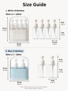 Set Botol Dispenser Perlengkapan Mandi Ukuran Travel, Set Botol Isi Ulang Portabel dengan Label, Cocok untuk Pembersih Wajah, Sampo, Sabun Mandi, dan Cairan Lainnya - MultiWarna - View 8