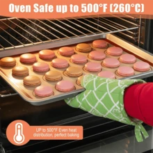 1pc Dishwasher Silicone Baking Mat, 16.5*11.6 Inch Non-Stick Macaron Mat, High Temperature Resistant Silicone Material, Smooth Flat Baking Surface For Easy Release, Reusable For Cookies, Macarons And Various Desserts, Practical Tool For Professional Macaron Makers And Home Baking Enthusiasts, Easy To Clean With Water Or Dishwasher, Flexible And Durable - View 9