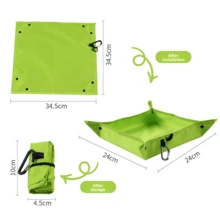 Multifunctional Waterproof Foldable Picnic Mat, Portable Outdoor Grass Pad, Dirt-Resistant Sitting Mat, Quickly Converts Into Snack Storage Tray - Multicolor - View 11
