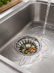 1/2/4pcs Silver Sink Drain Strainer, Alloy Metal Filter Basket, Kitchen Food Waste Collection Anti-Clogging Protector, Reusable Sink Drain Cover, Suitable For Sink, Bathroom, Home Cleaning Storage, Housewarming Gift, Kitchen Sink Accessories, Bathroom Storage - Multicolor - View 10
