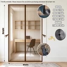 Heavy Duty Magnetic Screen Door, Black Striped Door Curtain, Suitable For Ventilation And Mosquito Prevention, Ideal For Indoor/Outdoor Use, Home Door Mosquito Net, The Best Insect Protection In Summer - A - View 22