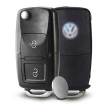 Carcaça de Chave Automotiva Retrátil Compatível com VW Saveiro com Chaveiro Metálico - A - Visão 8