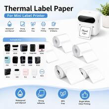 Thermal Self-Adhesive Label Paper, Smudge-Proof Sticker Rolls For Phomemo M110 M220 M200, E210 P50 PT-260 Printers, Barcodes, Addresses, Logo Stickers, Small Business & Home Tagging, Printable Refill Tape Only - View 2