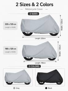 1pc Universal Motorcycle Cover - Dustproof & Waterproof Protective Design, Durable Oxford Fabric Material, Elastic Hem & Secure Buckle, Fits Most Motorcycles, All-Weather Outdoor Storage, Motorcycle Protective Cover, Multiple Colors Available - Multicolor - View 7