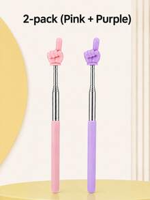 1pc/2pcs/4pcs 68cm Telescopic Finger Reading Stick (Random Color), Teaching Pointer, Multiple Colors Available, Reading Finger Telescopic Pointer, Pointing Teaching Tool Baton, Teacher's Teaching Stick, Parent/Teacher Teaching Aid Pointer, Reading Stick For Book Learning, Suitable For Birthday Gift Bags, Party Fillers, Classroom Rewards And Carnival Prizes (Random Color) - Multicolor - View 16