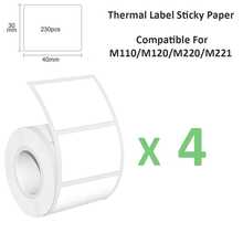 Thermal Self-Adhesive Label Paper, Smudge-Proof Sticker Rolls For Phomemo M110 M220 M200, E210 P50 PT-260 Printers, Barcodes, Addresses, Logo Stickers, Small Business & Home Tagging, Printable Refill Tape Only - View 26
