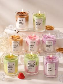 Coffee Cup Gel Candle (Iced Coffee/Caramel Latte, Subtle Fragrance), Decorative Scented Candle, Burns For 12-30 Hours, Creative Gift For Men And Women, Can Be Used As Candle Holder, Home Decor, Suitable For Living Room, Bedroom, Bathroom, Office, Dining Table And Other Home Decor, Relaxation And Meditation, Self-Care, Gift For Coffee Lovers, Ideal For Valentine's Day, Mother's Day, Father's Day, Birthday, Christmas, Wedding, Housewarming And Other Occasions, Back To School, Wedding/Autumn/Winter Vintage Decor, Autumn/Winter Essential - Multiple Styles - View 3