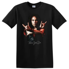 Camiseta de Retrato de Ronnie Dio, Heavy Metal, Homenaje a una Leyenda del Rock - Negro - Ver 1