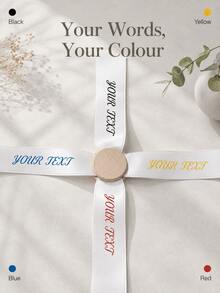 Customized Ribbon, 25mm Personalized DIY Ribbon, Gift Wrapping, Birthday, Wedding, Anniversary, Woven Ribbon Bow Decoration Gift, School Supplies, Back To School - Multicolor - View 7