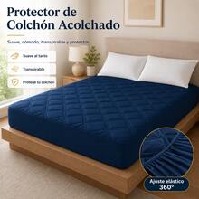 HOGAR YUME Fitted Sheets - Navy Blue - View 3
