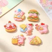 5/15/20pcs Cute Animal Party DIY Resin Pendant Accessories, Suitable For DIY Crafts, Hair Clips, Scrapbooking Jewelry Making Materials Decoration - Random Assortment - Happy Party Theme - View 3