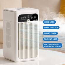 SoffinaLife Air Conditioner Fan, Cold Air Cooler, Desktop Air Conditioner Fan, Quiet, Smart, Timer, Small Fan, Summer Outdoor, Cooling, Mini Cold Air Fan, - Desk Fan - View 8