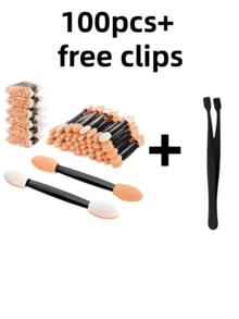 200/100/50pcs Dual-Ended Sponge Nail Art Brushes, Gradient Nail Art Sponge Applicators - Black - View 12