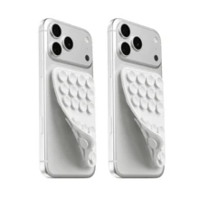 2 PIEZAS Soporte de teléfono reutilizable con ventosa de doble cara, soporte de agarre de teléfono desmontable manos libres, adecuado para selfies, videollamadas, compatible con sistemas Apple y Android - Multicolor - Ver 13