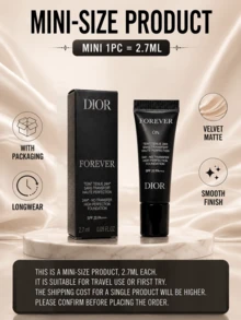Dior Forever Foundation (Matte Finish) #ON, ukuran penuh 30ml, sampel 2.7ml. Hasil akhir matte yang lembut, mengontrol minyak, alami dan sempurna, tahan lama, mengunci warna, tekstur ringan, menghaluskan tekstur kulit. - MATTE#ON - View 7