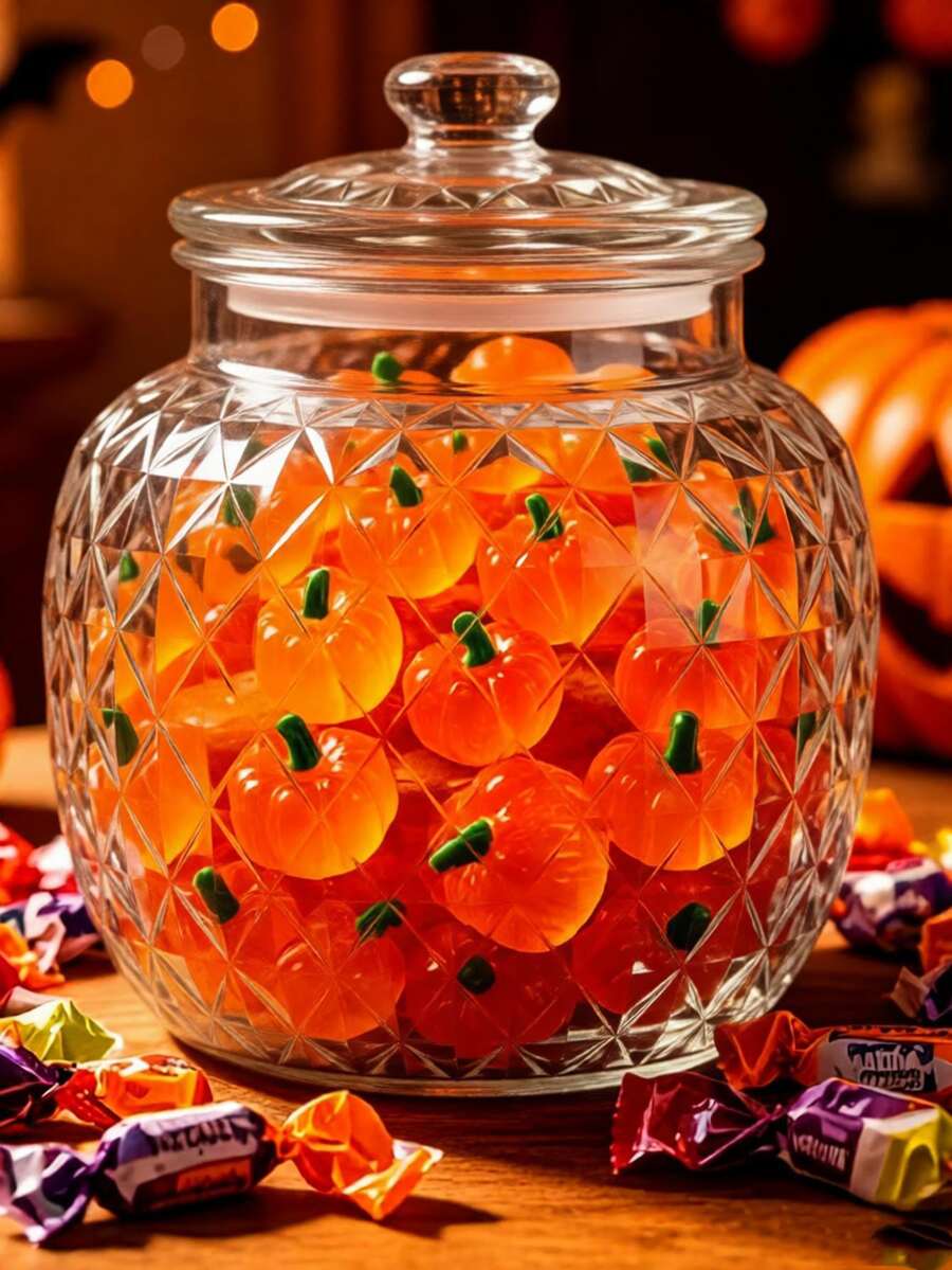 50/20/10/1pc Cute Cartoon Mini Pumpkin Resin Flat Pendant, Cartoon Style Flat Resin Pumpkin Inlaid Charm, Glow-In-The-Dark Imitation Vegetable Decoration, Suitable For Halloween, Autumn Festival, DIY Jewelry, Hair Accessories Handmade - A - View 1