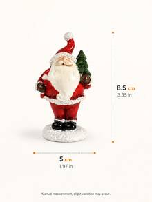 Vintage Santa Claus Decorative Statue, Traditional Christmas Holiday Decoration, Suitable For Desktop, Fireplace Mantel, Bookshelf, Entryway, Living Room And Festive Home Decor - 1PC - View 9