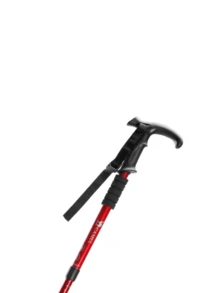 CAMEL CROWN T-Handle Hiking Pole, Lightweight Adjustable Aluminum Alloy Trekking Pole, Portable Folding Walking Stick, Suitable For Hiking And Travel - Red - View 2