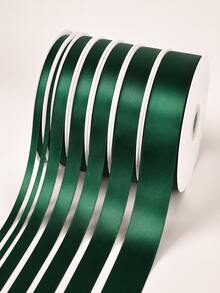 10 Yards Premium Forest Green Satin Ribbon, Double-Sided Forest Green Silk Ribbon, Suitable For Christmas Gift Wrapping, Vintage Wedding Decoration, Bouquet Bows And DIY Crafts. - Forest Green Ribbon - View 1