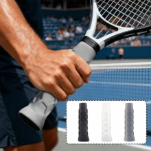 1 buah Pelindung Pegangan Raket Silikon, Mengurangi Getaran & Meningkatkan Genggaman, Pelindung Pegangan Raket Anti-Selip Cocok Untuk Raket Padel, Tenis Pantai, Pickleball – Pelindung Pegangan Pengganti Tahan Lama, Tersedia Dalam Warna Hitam/Putih/Abu-abu/Merah Muda - MultiWarna - View 1