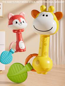 Infant Teething Rattle Toy, Glowing Musical Rhythm Stick Suitable For Newborns - Multicolor - View 1