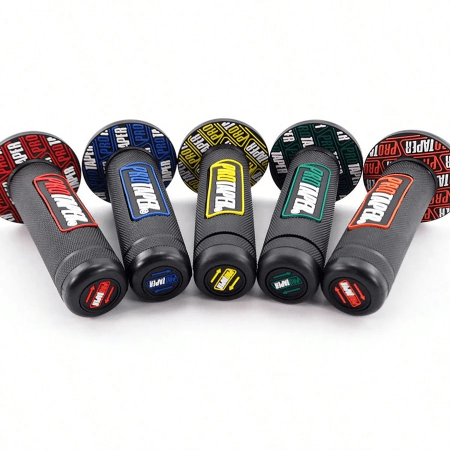 2 buah Grip Stang Motor Universal, Cocok untuk ATV, Dirt Bike Protaper dan Modifikasi ProTapered, Selongsong Gas Anti-Selip, Kompatibel dengan Kawasaki, Suzuki, EXC SX YZF CRF, Grip Stang Motor, Stang Motor