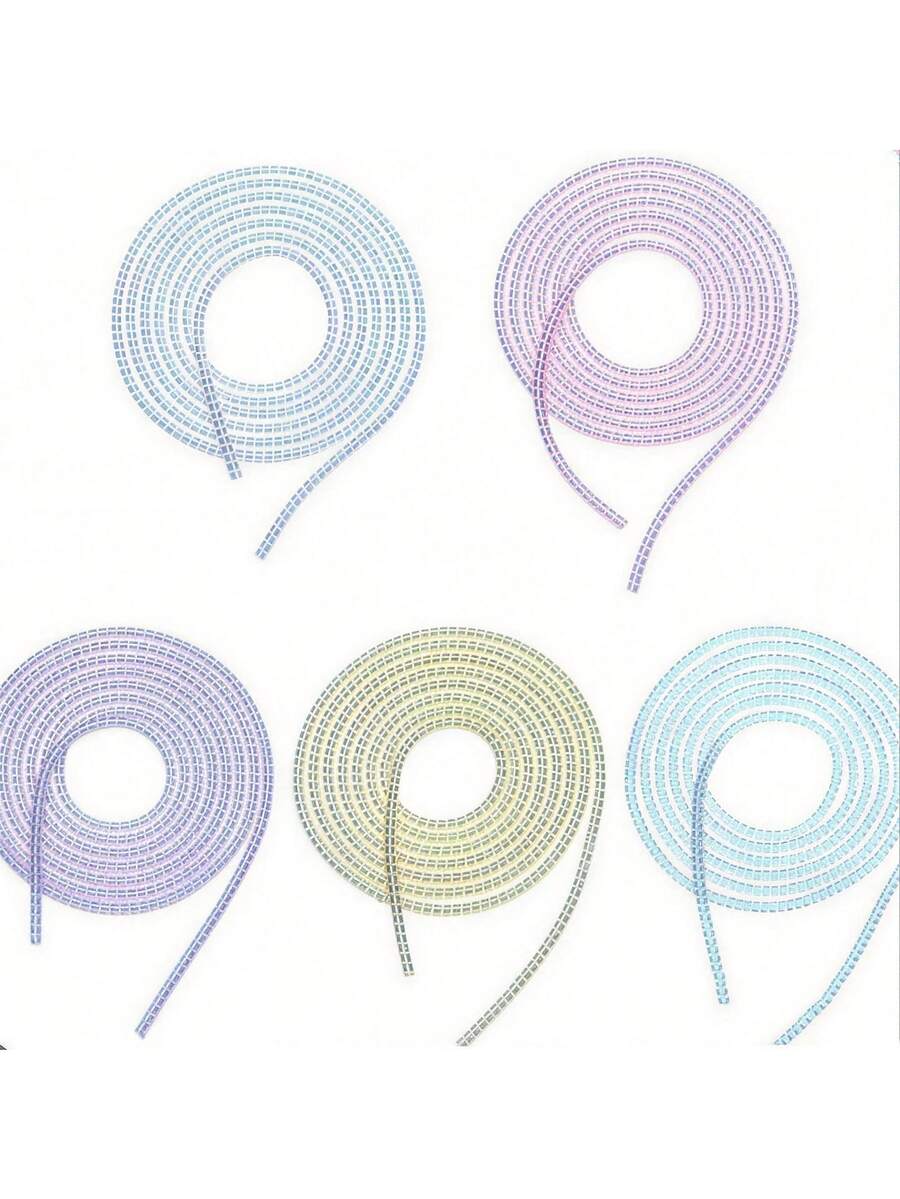 2pcs/3pcs/4pcs/5pcs Pelindung Kabel Spiral Warna Acak, Pelindung Kabel Charger, Pelindung Kabel Data, Selongsong Pelindung Charger, Penutup Charger, Pelindung Kabel Earphone Cocok Untuk Ponsel Earphone Kabel Data USB Pelindung Charger, Selongsong Kabel