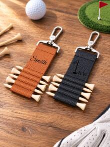 Giá đỡ tee golf cá nhân hóa, thẻ treo túi in chữ cái, phụ kiện golf tùy chỉnh chữ cái đầu, túi đựng tee bằng gỗ di động, thiết bị sân golf ngoài trời - Nhiều màu - Xem 3