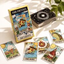 Food Fortunes Food-Themed Tarot Cards, Novel Creative Illustration Card Game For Home Leisure, Party Interactive Game, Birthday Gift, Gathering Entertainment Tabletop Game - View 4