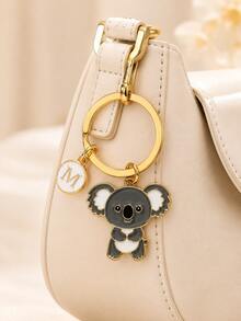 Koala Keychain: Personalized Animal Key Ring, Koala Bag Accessory, Gift For Boys And Girls - Gray Koala - View 5
