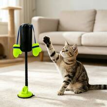 1pc Self-Adhesive Cat Boxing Suction Cup Toy, Interactive Cat Punching Bag, Battery-Free, Long-Lasting Play, Suitable For Indoor Exercise And Entertainment For Kittens, Fun Interactive Pet Supplies For Home - Multicolor - View 4