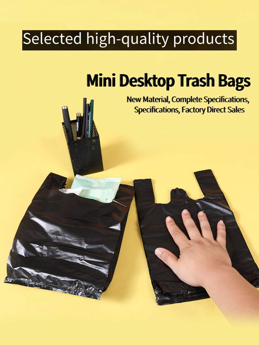 Kantong Plastik Mini, Kantong Sampah Kecil, Hitam, Cocok Untuk Meja, Mobil, Dapur, Sekop Pembersih Kotoran Hewan Peliharaan Sekali Pakai, Cocok Untuk Kucing dan Anjing - kantong sampah - View 1