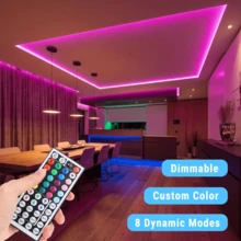 44 Keys RGB LED Strip Lights Color Changing USB Powered LED Light Strip With Remote Control For Bedroom Room Decoration Halloween Party Decor - 44k-3535 RGB Strip - View 3