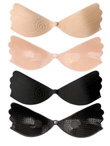 2/1 Pair New Self-Adhesive Push-Up Bra Pads, Nude/Black - Multicolor - View 26
