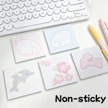 Vintage-Style Square Notebook With Little Wings - Hibiscus Square Notebook, Non-Adhesive - Sweet Pink Floral Pattern, Adorned With Polka Dots And Stars - Suitable For Office, School, And Home Organization, Pink And Blue Themed Paper Products. - one-size - View 13