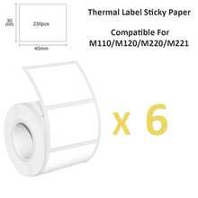 Thermal Self-Adhesive Label Paper, Smudge-Proof Sticker Rolls For Phomemo M110 M220 M200, E210 P50 PT-260 Printers, Barcodes, Addresses, Logo Stickers, Small Business & Home Tagging, Printable Refill Tape Only - View 21