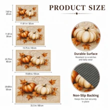 1pc Pumpkin Pattern Printed Diatomaceous Earth Kitchen Drain Mat, Absorbent Dish Drying Mat, Coffee Machine Mat, Dishwashing Mat, Sink Mat, Kitchen Countertop Protector, Suitable For Cups, Plates, Tableware And Kitchen Decor - Multicolor - View 10