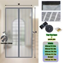Heavy Duty Magnetic Screen Door, Black Striped Door Curtain, Suitable For Ventilation And Mosquito Prevention, Ideal For Indoor/Outdoor Use, Home Door Mosquito Net, The Best Insect Protection In Summer - A - View 33