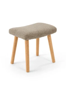 Goeurvant Scandinavian Minimalist Nursery Rocking Chair And Accent Armchair With Footstool Textured Fabric Sand Ergonomic High Wide Back Thick Padding Non Slip Pads For Relaxing Breastfeeding Living Room And Nursery - Sand Textured Fabric - View 13