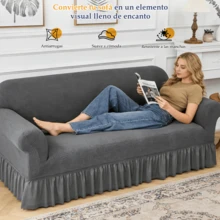 AMOROSA Sofa Slipcovers - Grey - View 5