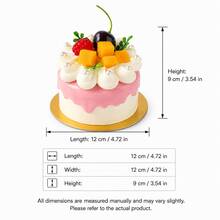3 Inch Decorative Mini Cake Display Prop, Made Of Durable PU Material, Suitable For Long-Term Use, Ideal For Bakery Window Display, Wedding Dessert Table, Party Decoration, Photography, Event Styling And Seasonal Home Decor - 3-inch Simulated Cake - View 14