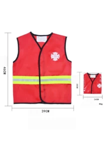2pcs Role Play Cosplay Costume Firefighter Police Engineer Vest - Multicolor - View 4