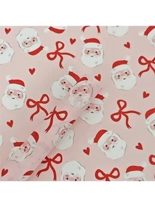 60/30/10 Sheets Santa Claus Gift Pattern Wrapping Paper, 50*35cm, With 8 Adhesive Stickers For Easy Sealing, Suitable For Christmas, Wedding, Valentine's Day, Birthday Gift Wrapping, Bouquet Wrapping, Gift Bag Filling And Party Favors - Santa Claus Bow - View 4